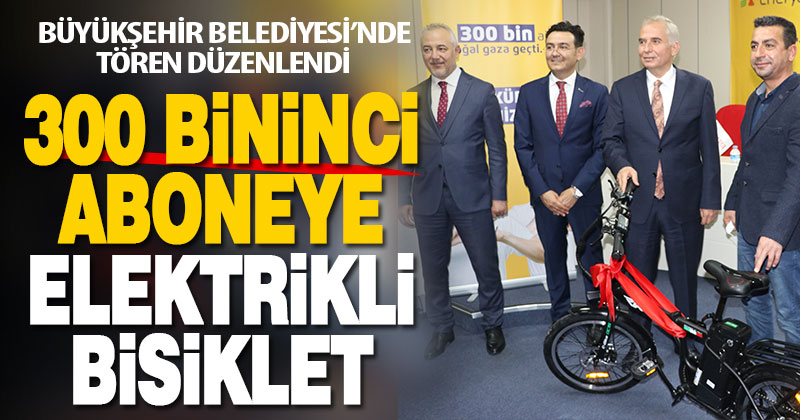 Enerya Enerji, Denizli’de 300 bininci abonesine elektrikli bisiklet hediye etti