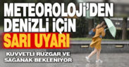 Denizli için sarı uyarı