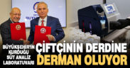 Büyükşehir’in kurduğu süt analiz laboratuvarı çiftçinin derdine derman oluyor