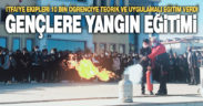 İtfaiye, 10 öğrenciye yangın eğitimi verdi