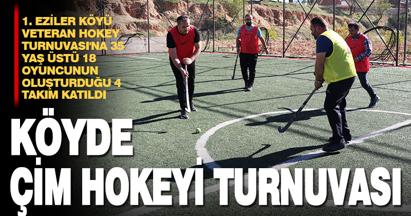 Denizli’de kırsal mahallede veteran hokey turnuvası düzenlendi