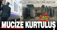 Denizli’de trenle traktör çarpıştı, sürücü yaralandı