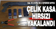Çelik kasa hırsızı, açma aparatlarıyla yakalandı