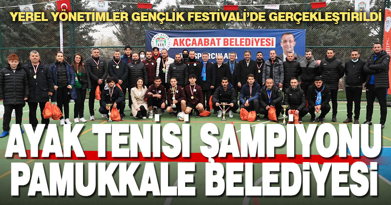 Ayak tenisi şampiyonu Pamukkale Belediyesi