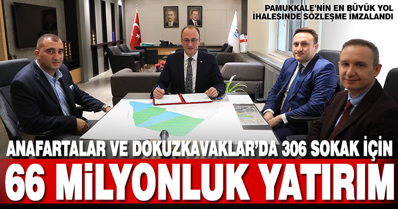 Pamukkale’de Denizli tarihinin en büyük yol ihalelerinden birine imza atıldı
