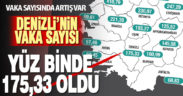 Denizli’deki koronavirüslü hasta sayısı oranı yüz binde 175,33 oldu
