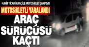 Motosiklet ile hafif ticari araç çarpıştı, sürücü yaralandı