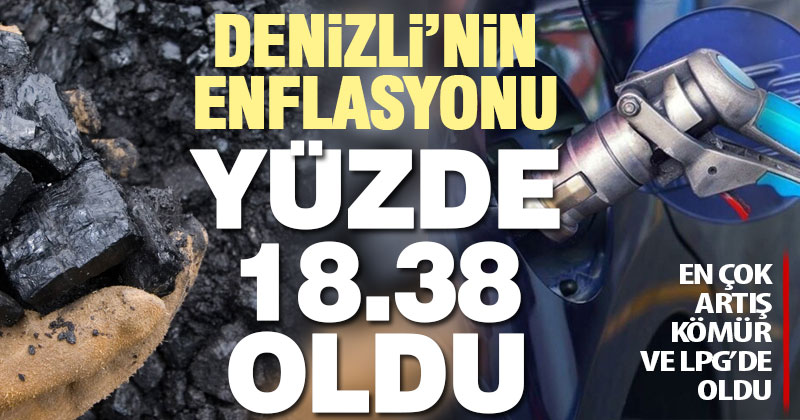 Denizli’nin enflasyonu Türkiye’yi yine geçti: 10 aylık enflasyon yüzde 18,38 oldu