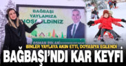 Binler Bağbaşı Yaylası’na akın etti. Denizlililer kar keyfini doyasıya yaşadı