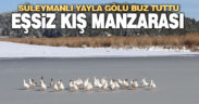 Buldan Süleymanlı Yayla Gölü’nü buz tuttu