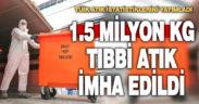 Denizli’de 1.5 milyon kg tıbbi atık imha edildi