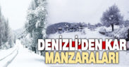 Denizli’den kar manzaraları