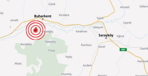 Denizli-Aydın sınırında deprem