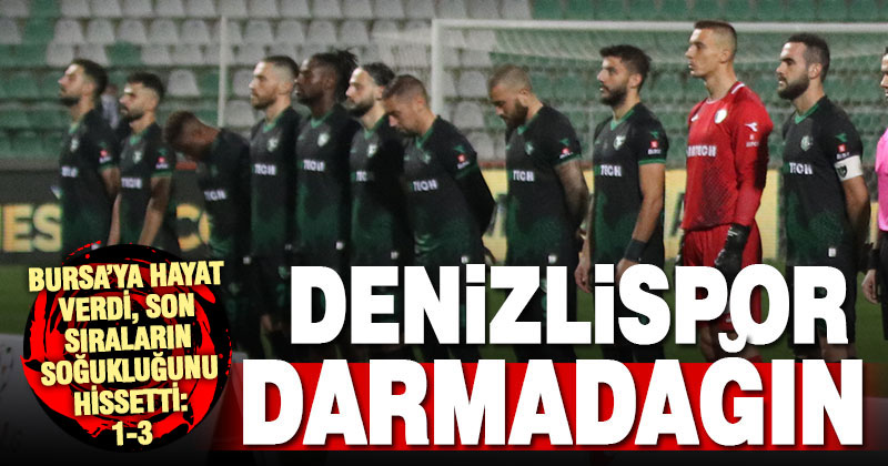 Denizlispor, evinde Bursa’ya yenildi, son sıralara yaklaştı: 1-3