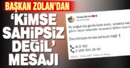 Başkan Zolan: Soğukta sokakta kalan görürseniz bizi arayın