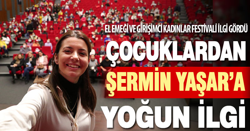 Çocuklardan Yazar Şermin Yaşar’a yoğun ilgi