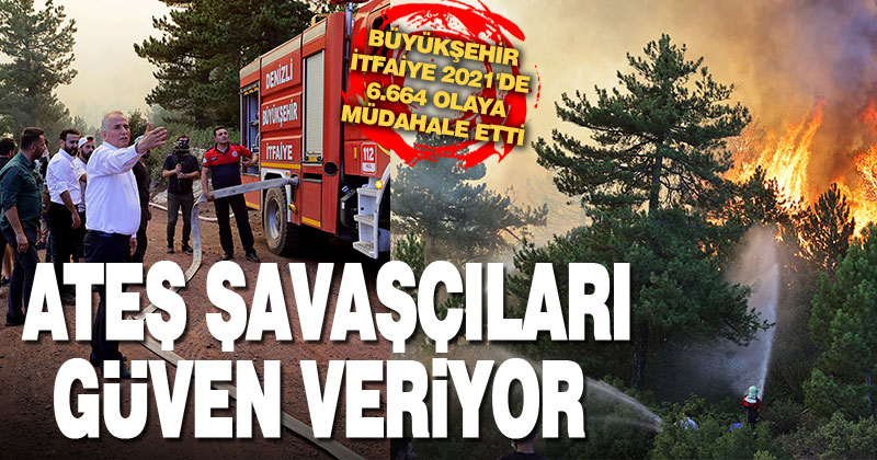 Büyükşehir İtfaiye 2021’de 6.664 olaya müdahale etti