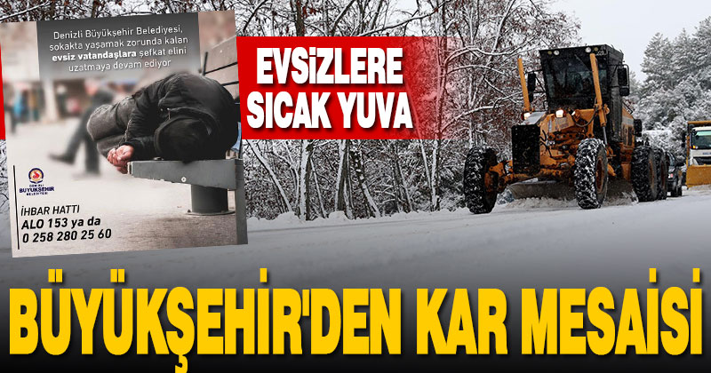 Kar bastırdı, Büyükşehir kentin tüm noktalarında teyakkuza geçti