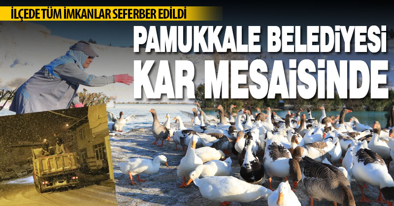 Pamukkale Belediyesi kar mesaisinde
