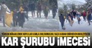Yazın vazgeçilmezi kar şurubu için, kar kuyularına kar dolduruldu