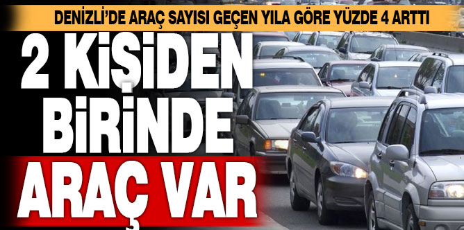 Denizli’de araç sayısı geçen yıla göre yüzde 4 arttı