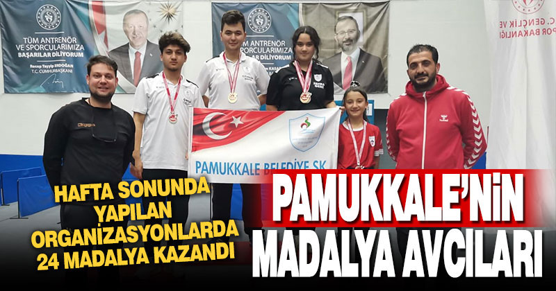 Pamukkaleli sporcular hafta sonunda 24 madalya kazandı