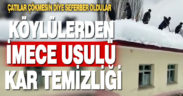 Köylülerden imece usulü kar temizliği