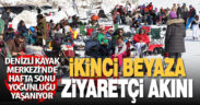 Denizli Kayak Merkezi’nde hafta sonu yoğunluğu yaşanıyor