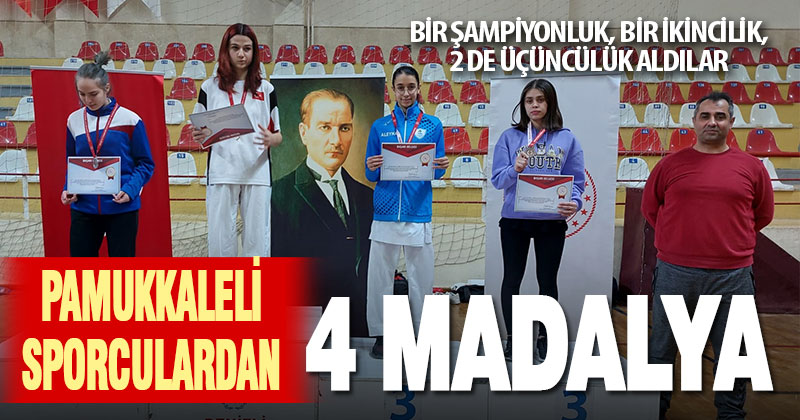 Pamukkale Belediyesporlu sporculardan 4 derece daha