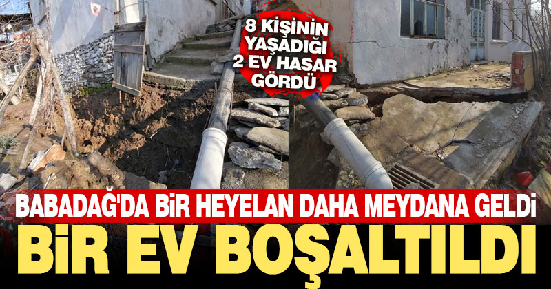Toprak kayması sonucu Babadağ’da bir ev tahliye edildi