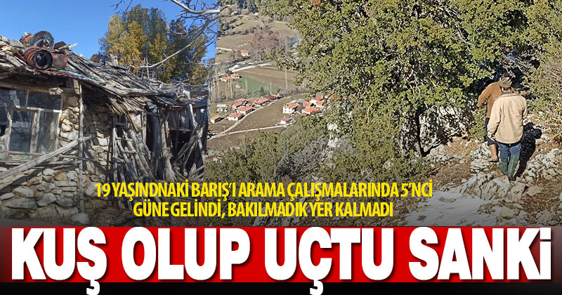 Çameli’de kaybolan Barış’ı arama çalışmalarında 5’nci günde de iz yok