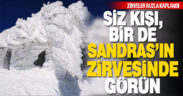 Sandras Dağı’nın zirvesinden bir kış manzarası