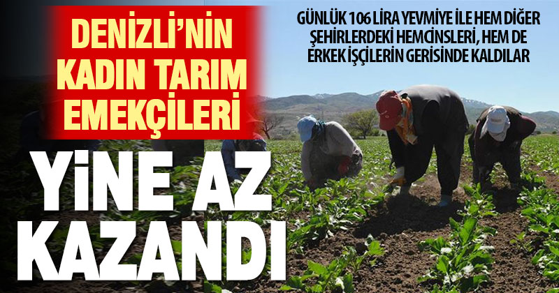 Denizlili kadın tarım işçilerinin yevmiyesi Türkiye ortalamasının ve erkeklerin gerisinde kaldı