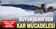 Büyükşehir’den 5 ilçede kar mesaisi