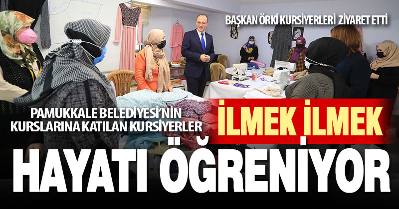 Pamukkale Belediyesi’nin kursları yoğun katılımla sürüyor