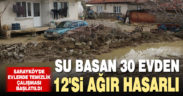 Sarayköy’de taşkında hasar gören evlerde temizlik çalışması başlatıldı