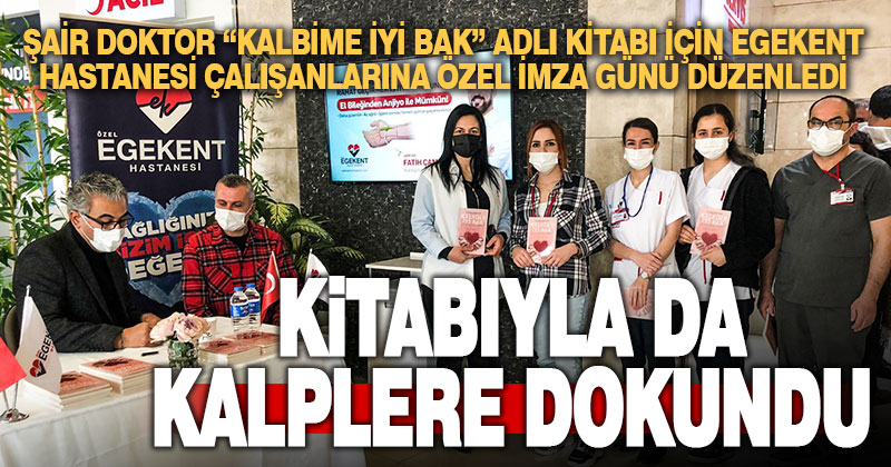 Şair doktorun imza gününe yoğun ilgi