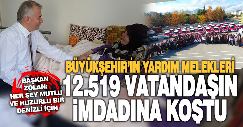 Büyükşehir’in yardım melekleri 12.519 vatandaşın imdadına koştu