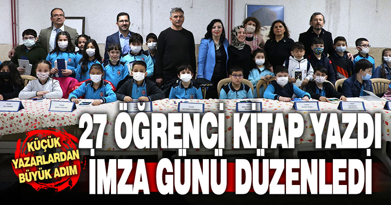 Denizli’de 27 ilkokul öğrencisi, hikaye kitabı yayımladı