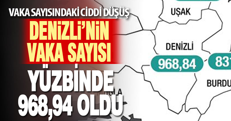 Denizli’de vaka sayısında düşüş: Yüzbinde 968.84