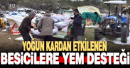 Kardan zara gören besicilere yem desteği