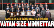 Gazilere devlet övünç madalyaları verildi