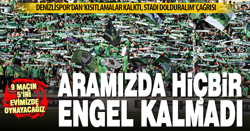 Denizlispor’dan son 9 haftada taraftara destek çağrısı