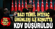 Cumhurbaşkanı Erdoğan: Temel ihtiyaç ürünlerinin KDV’sini yüzde 18’den yüzde 8’e indirme kararı aldık