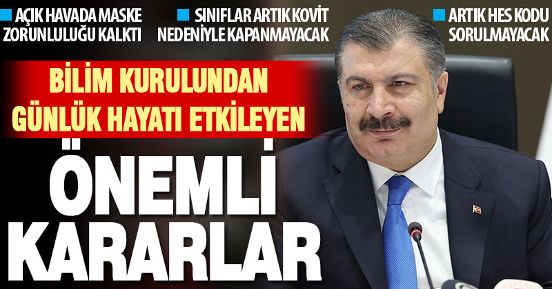 Sağlık Bakanı Koca: Artık açık havada maske kullanmak zorunda değiliz