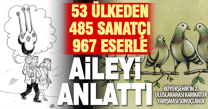 967 eserin katıldığı Büyükşehir’in 2. uluslararası karikatür yarışması sonuçlandı