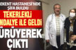 Tekerlekli sandalye ile geldiği Egekent Hastanesi’nden yürüyerek çıktı