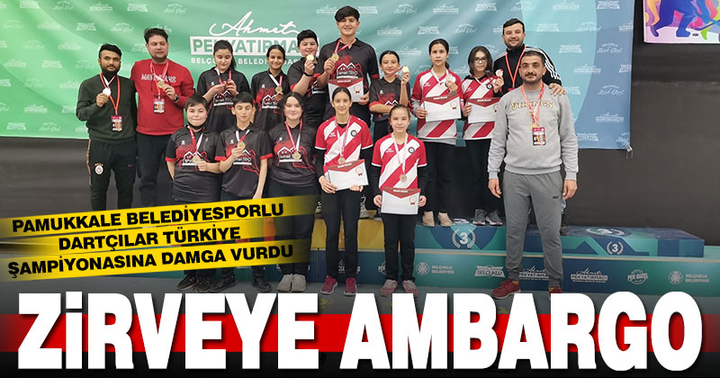 Pamukkale Belediyesporlu dartçılar Türkiye Şampiyonası’na damga vurdu