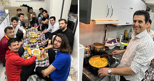 Güngör öğrencilerle iftar yaptı, yemeği kendisi hazırladı