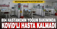 804 hastanenin yoğun bakımında Kovid-19 hastası kalmadı